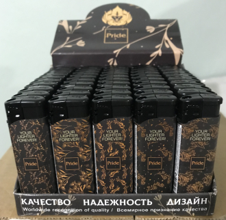Зажигалки пьезо E-100 Laconic Style (матовый лейбл) High Standart Quality 50шт