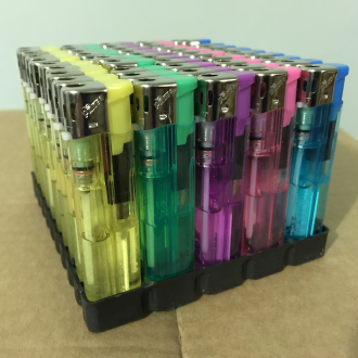 Зажигалки пьезо Pride E-050 Transparent 50шт