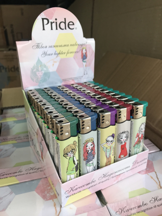 Зажигалки пьезо Pride E-050 Pretty Girl 50шт