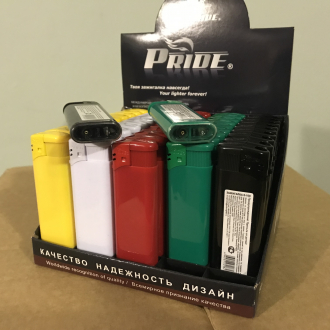 Зажигалки пьезо Pride E-100 Color High Standart Quality 50шт