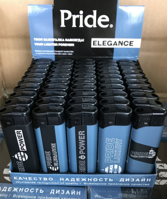 Зажигалки пьезо Pride E-100 Elegance High Standart Quality 50шт