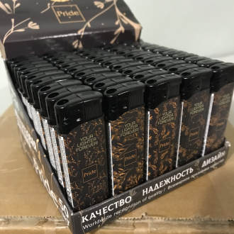 Зажигалки пьезо E-100 Laconic Style (матовый лейбл) High Standart Quality 50шт
