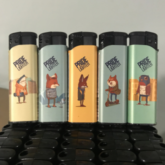 Зажигалки пьезо Pride E-100 HIPSTERS High Standart Quality 50шт