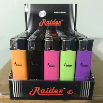 Зажигалки пьезо Raider 833 R WS 5-цветные 50шт.