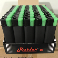Зажигалка пьезо Raider 833 R Rubber Black черная 50шт.