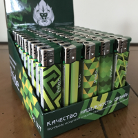 Зажигалки пьезо Pride E-050 Green Mosaik 50шт