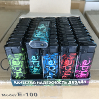 Зажигалки пьезо Pride E-100 Colored Shards High Standart Quality 50 шт